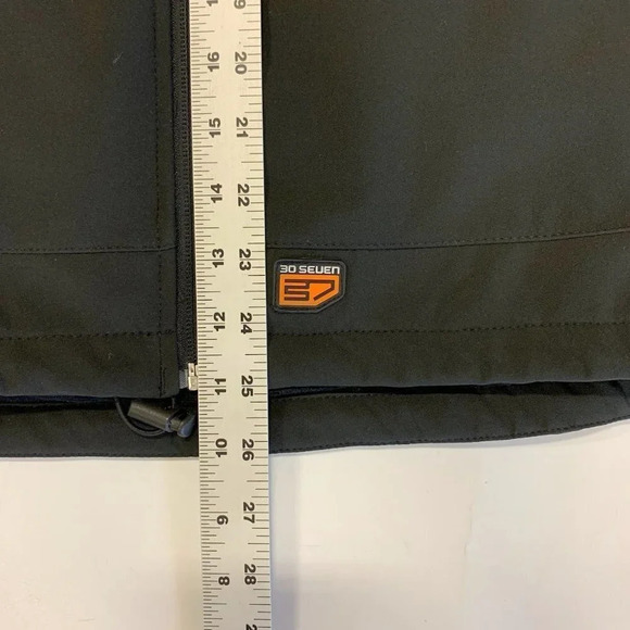 30seven‎ Men's Full Zip Heated Black Long Sleeve Soft Shell Jacket Size S - Picture 13 of 13